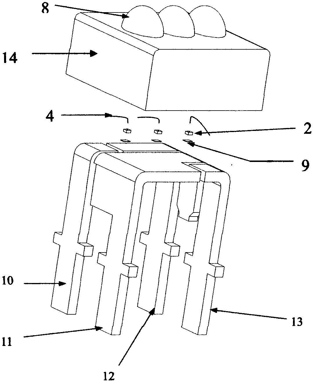 Light-emitting diode (LED) for display screen and production method