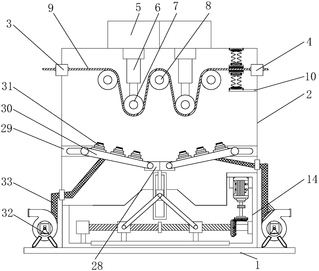 Textile drying device