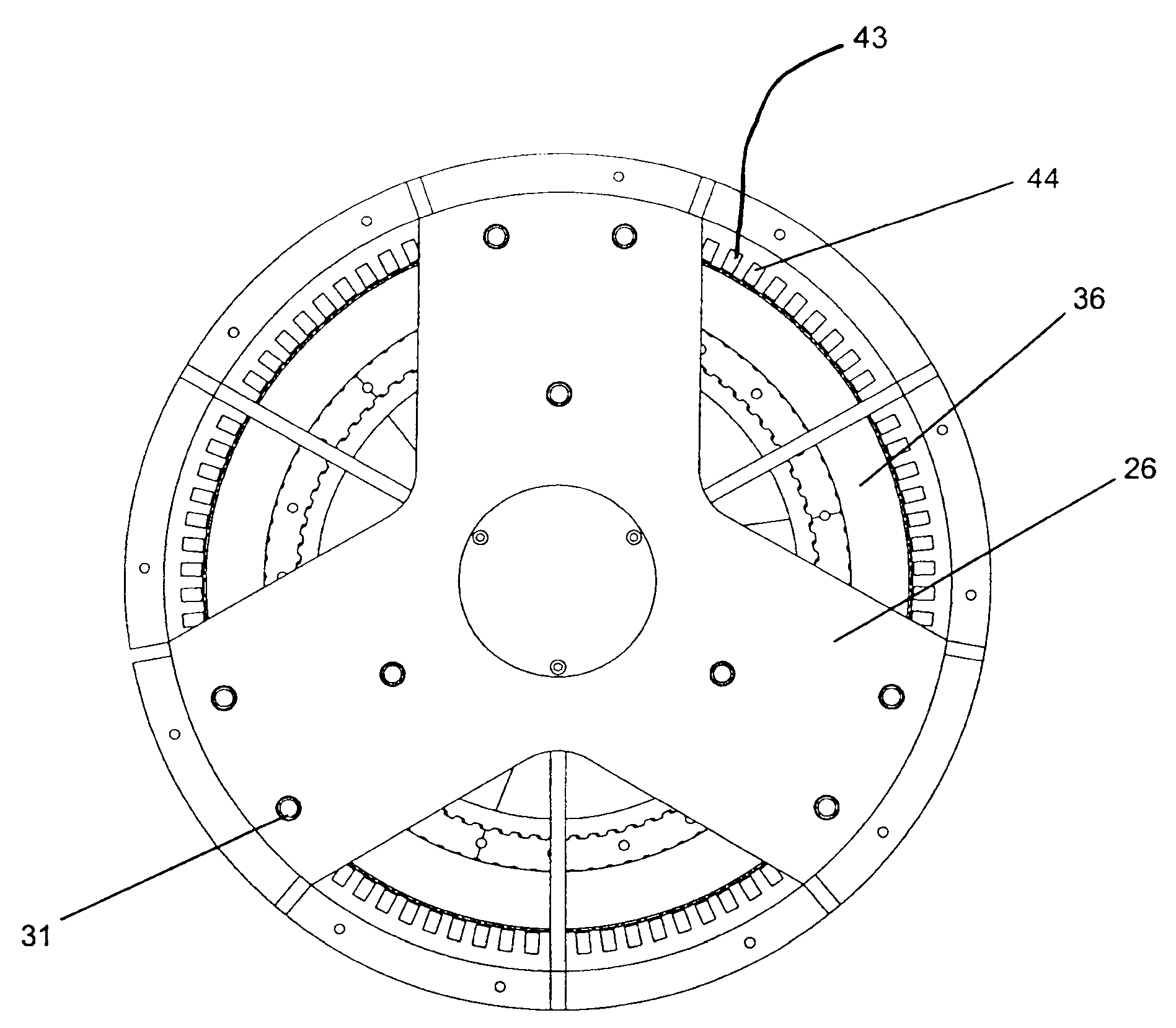 Direct drive induction electrical power generator