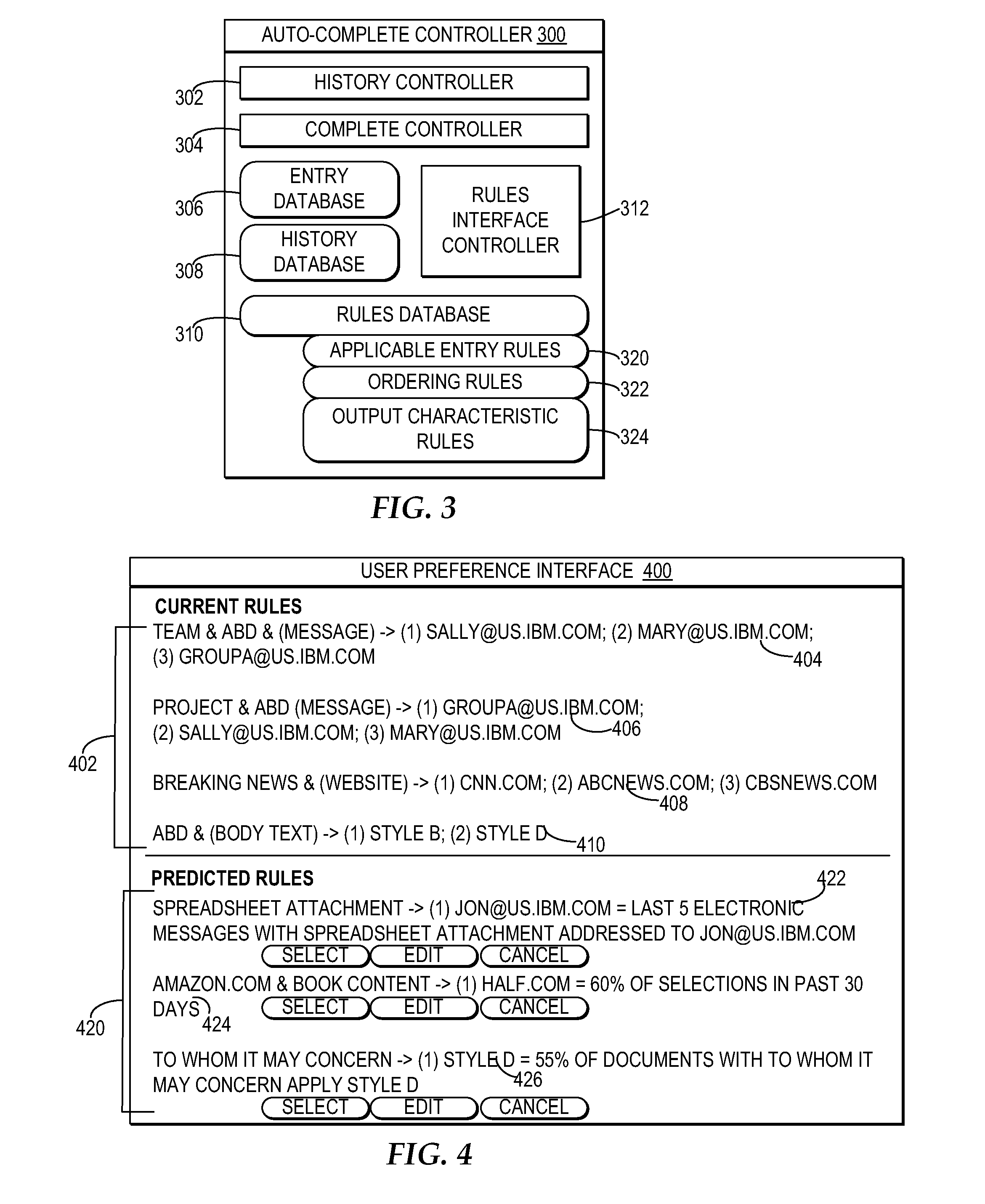 Content-based ordering of a list of selectable entries for an auto-complete box