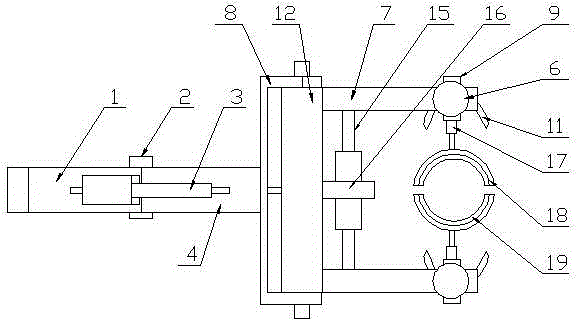 Hydraulically-powered rotary digging device for small-type tree mover capable of protecting roots and conserving soil