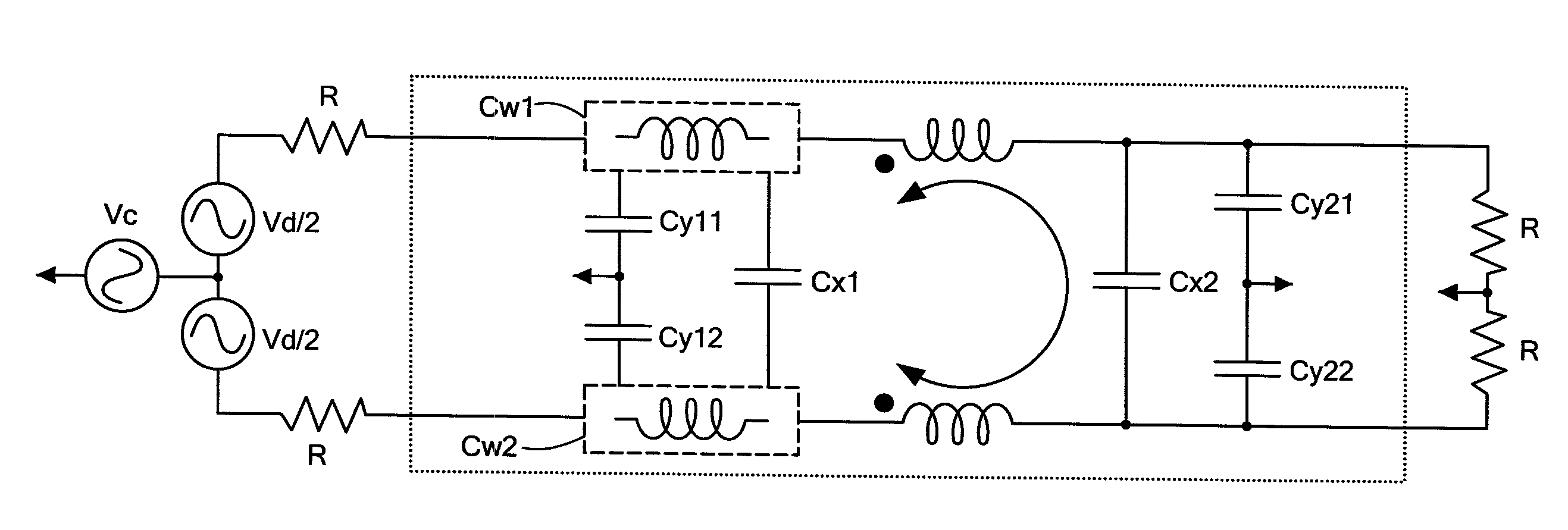 Method and apparatus to provide compensation for parasitic inductance of multiple capacitors