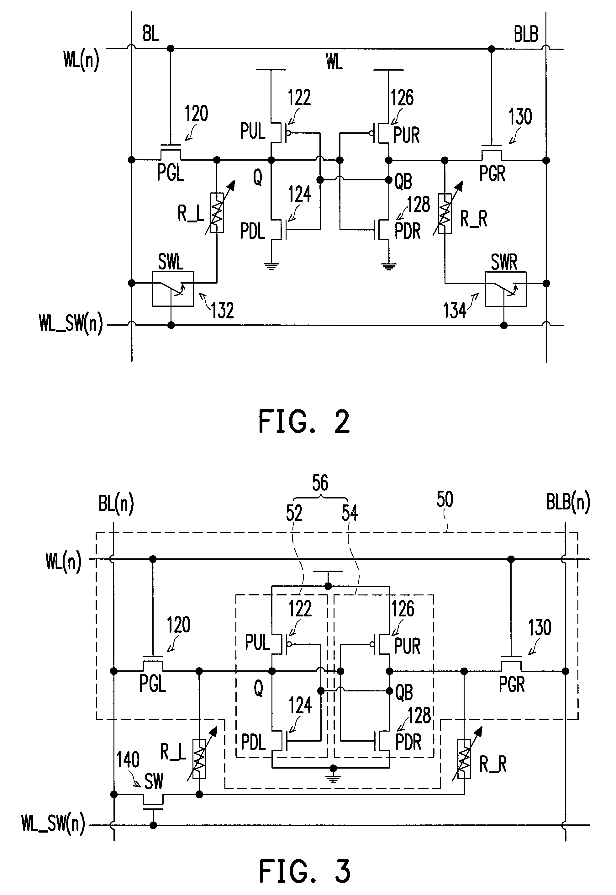 Nonvolatile static random access memory cell and memory circuit