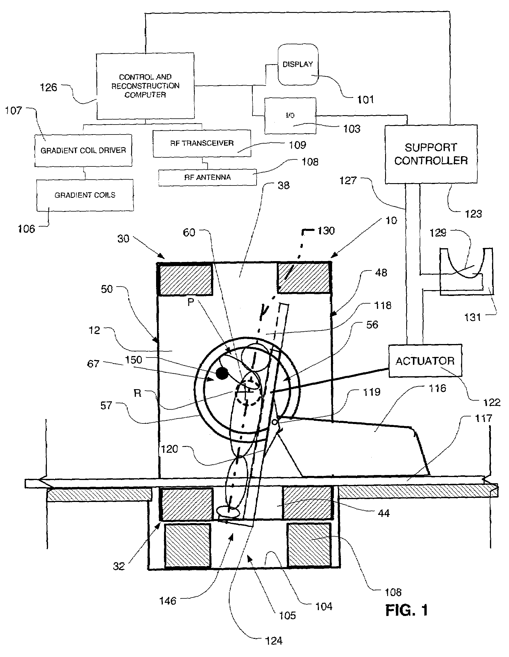 Magnetic resonance imaging system including a transpolar fixture