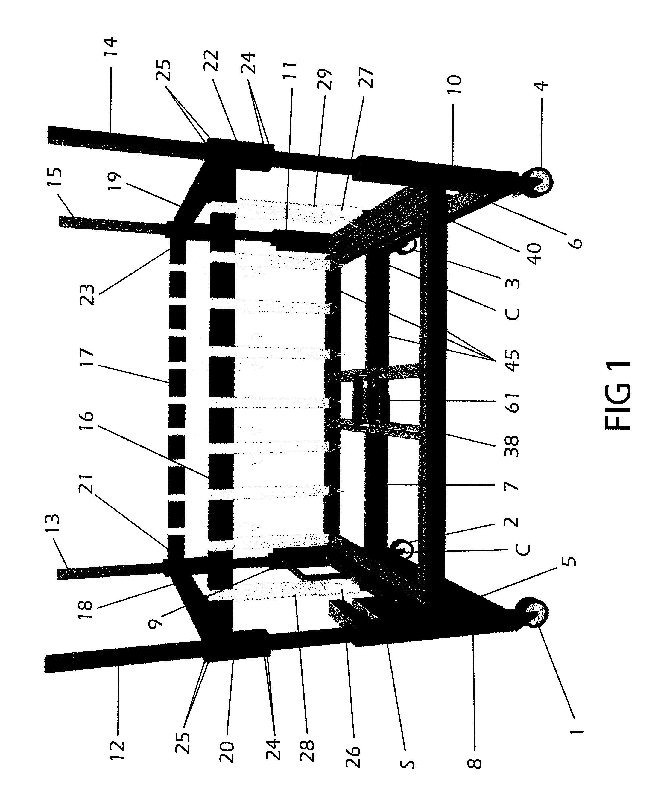 Intrahospital vehicle for transport and transfer of obese patients