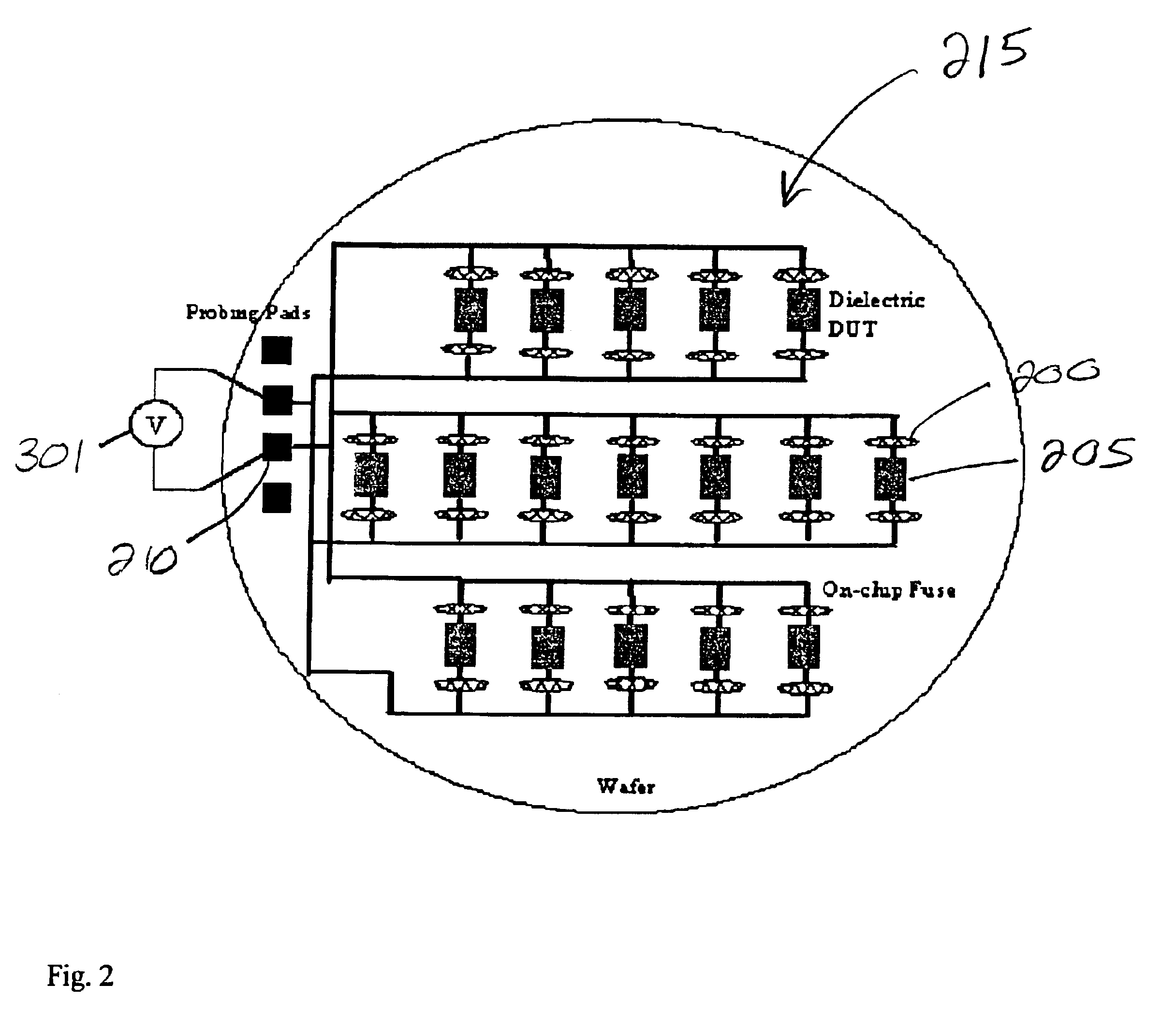 Methodology and apparatus using real-time optical signal for wafer-level device dielectrical reliability studies