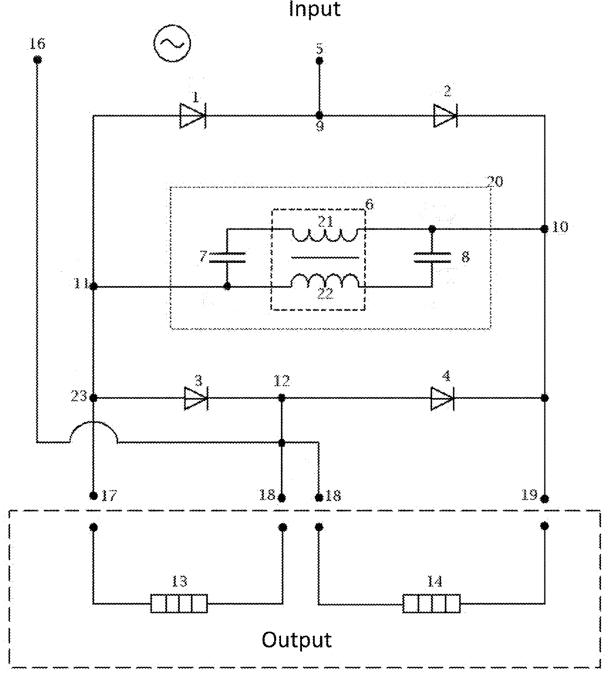 A converter with oscillator and a system of converter with oscillator coupled with a load