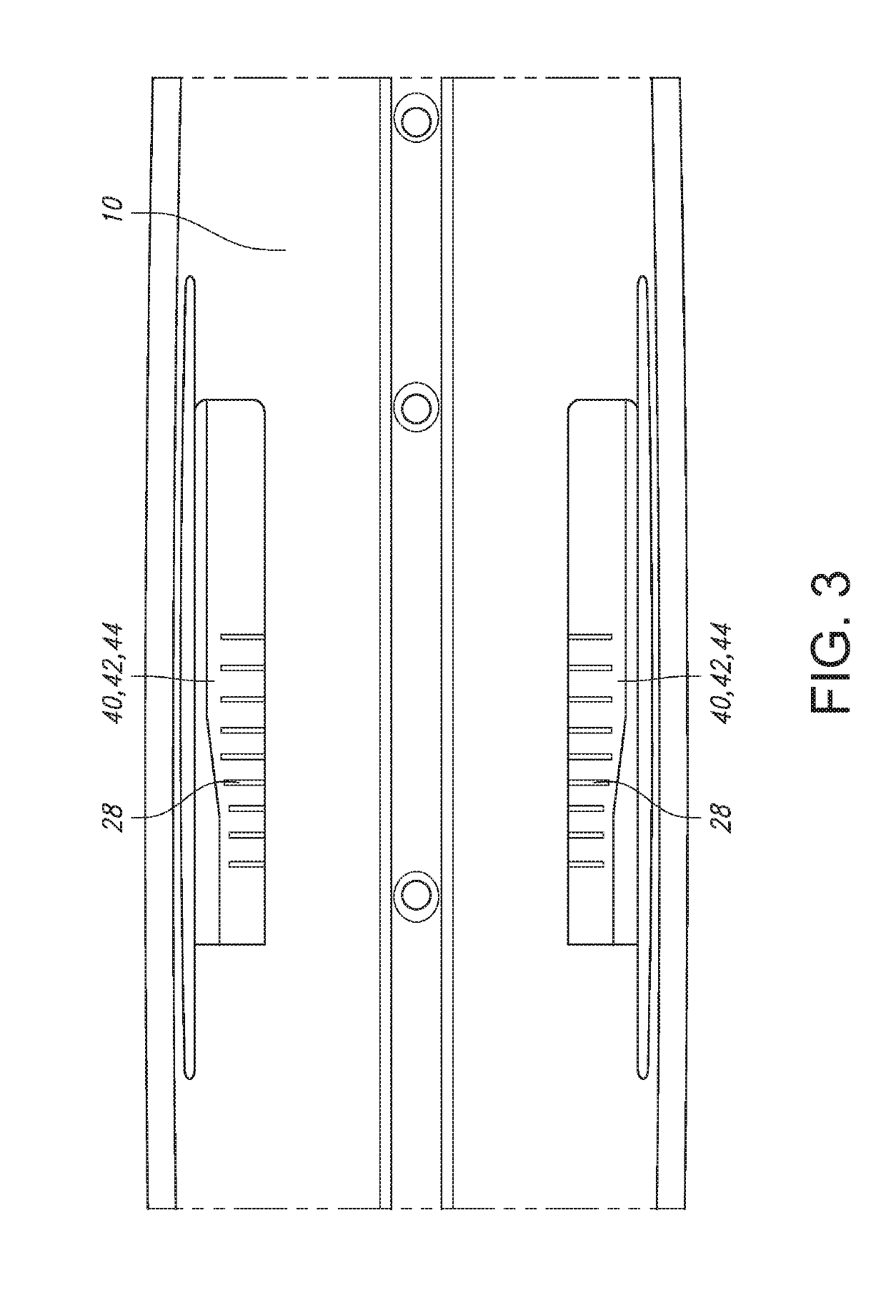 Vented ski  with modified keel