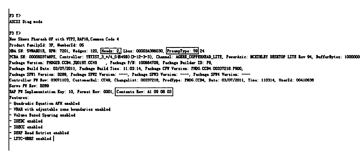 Magnetic head matching method and system for Seagate hard disk