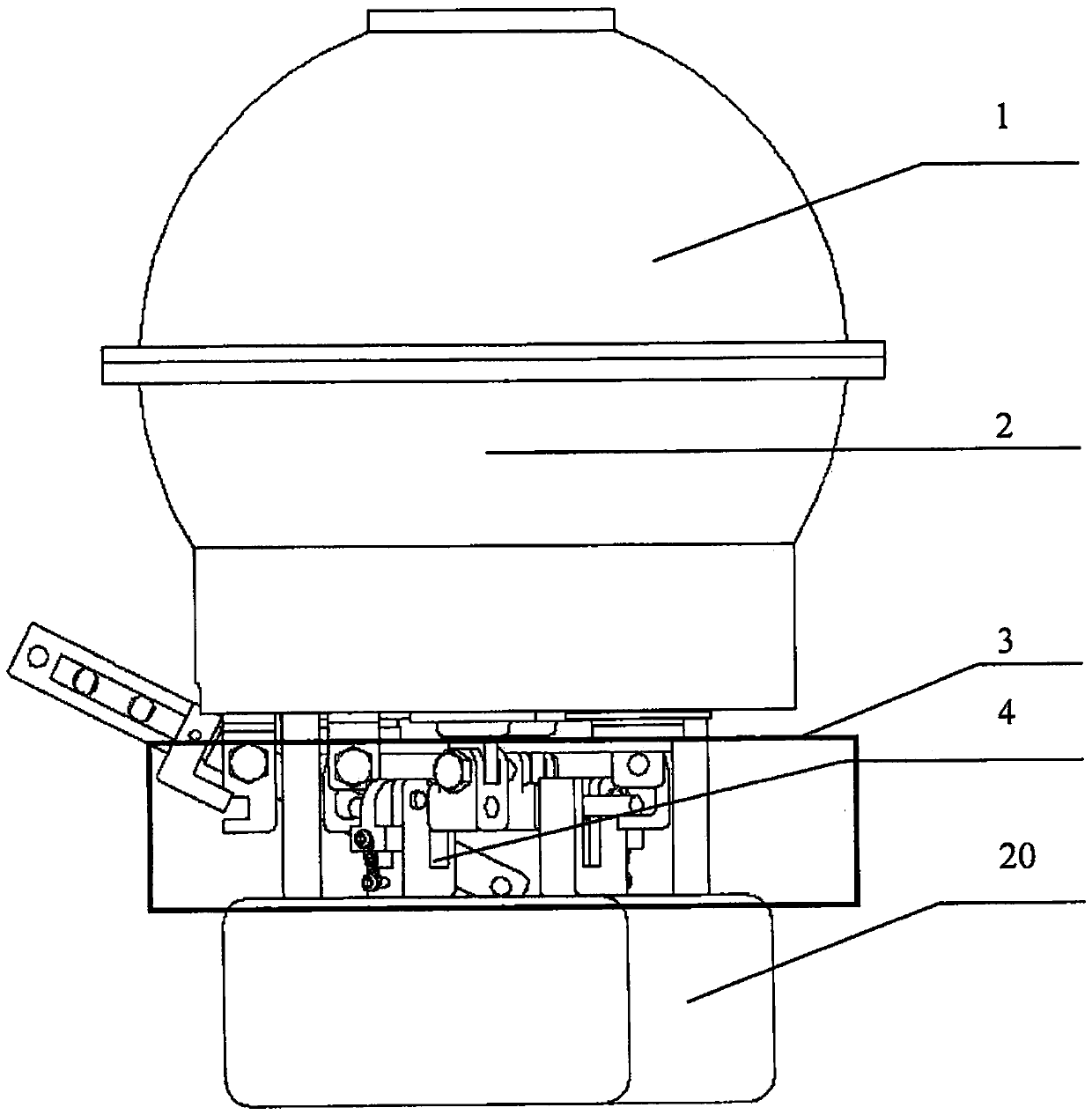 Underwater robot self-rescue device