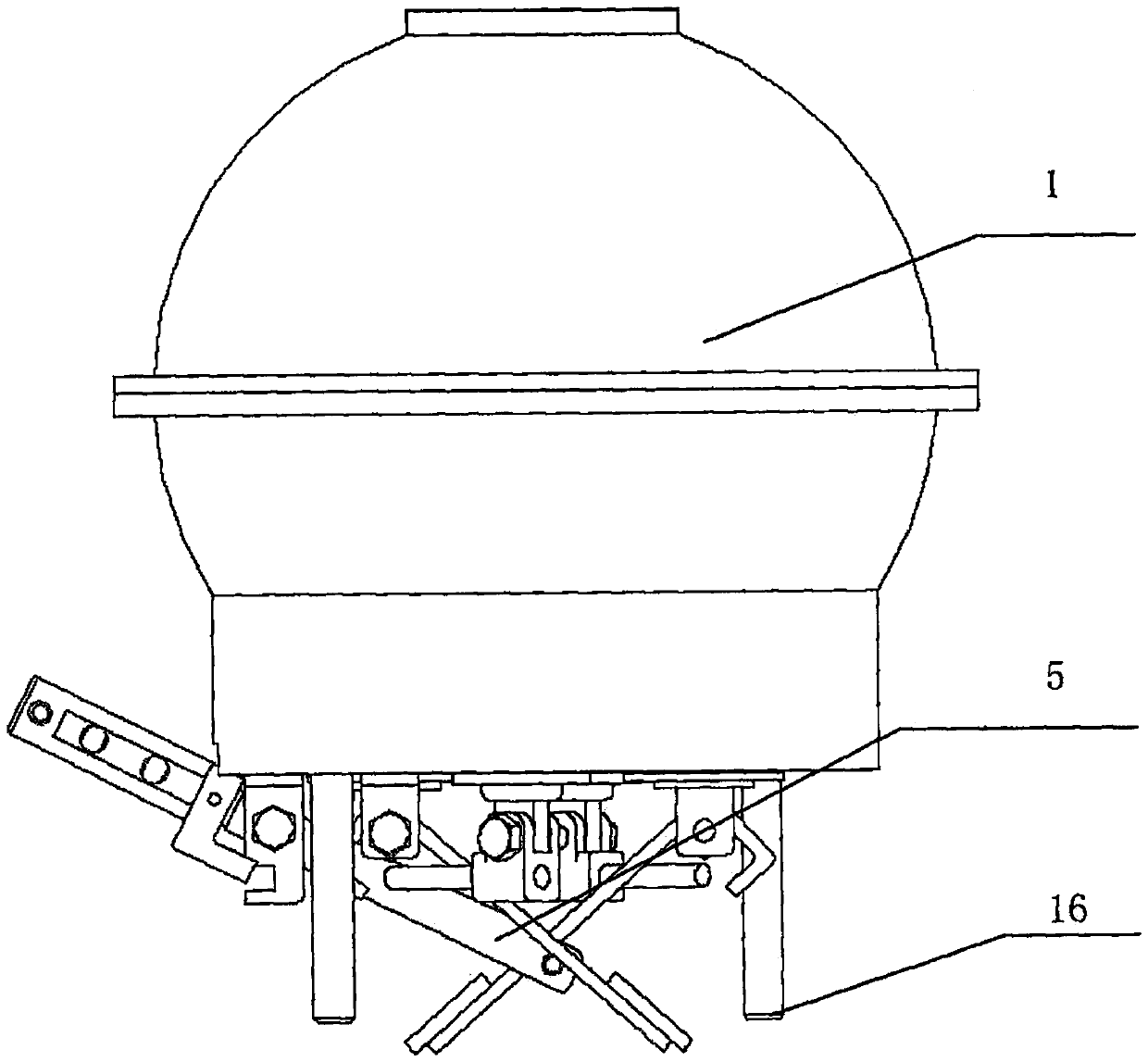 Underwater robot self-rescue device