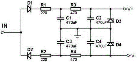 A bipolar electric stimulation protection device