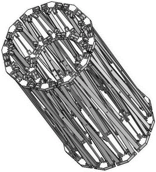 Over-constrained shear fork-type double-layer annular truss deployable antenna mechanism