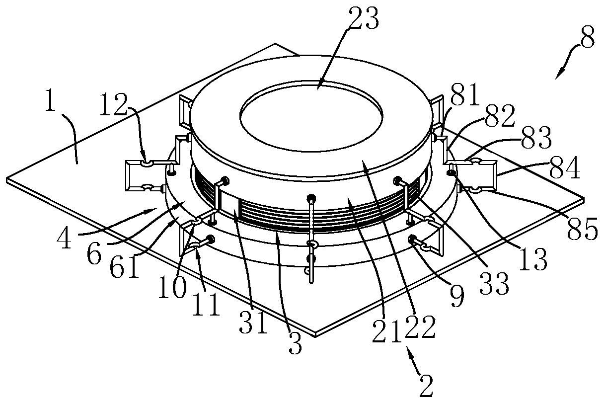 Firefightingexhaust shaft structure with resting function