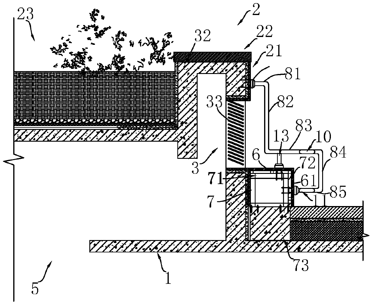 Firefightingexhaust shaft structure with resting function