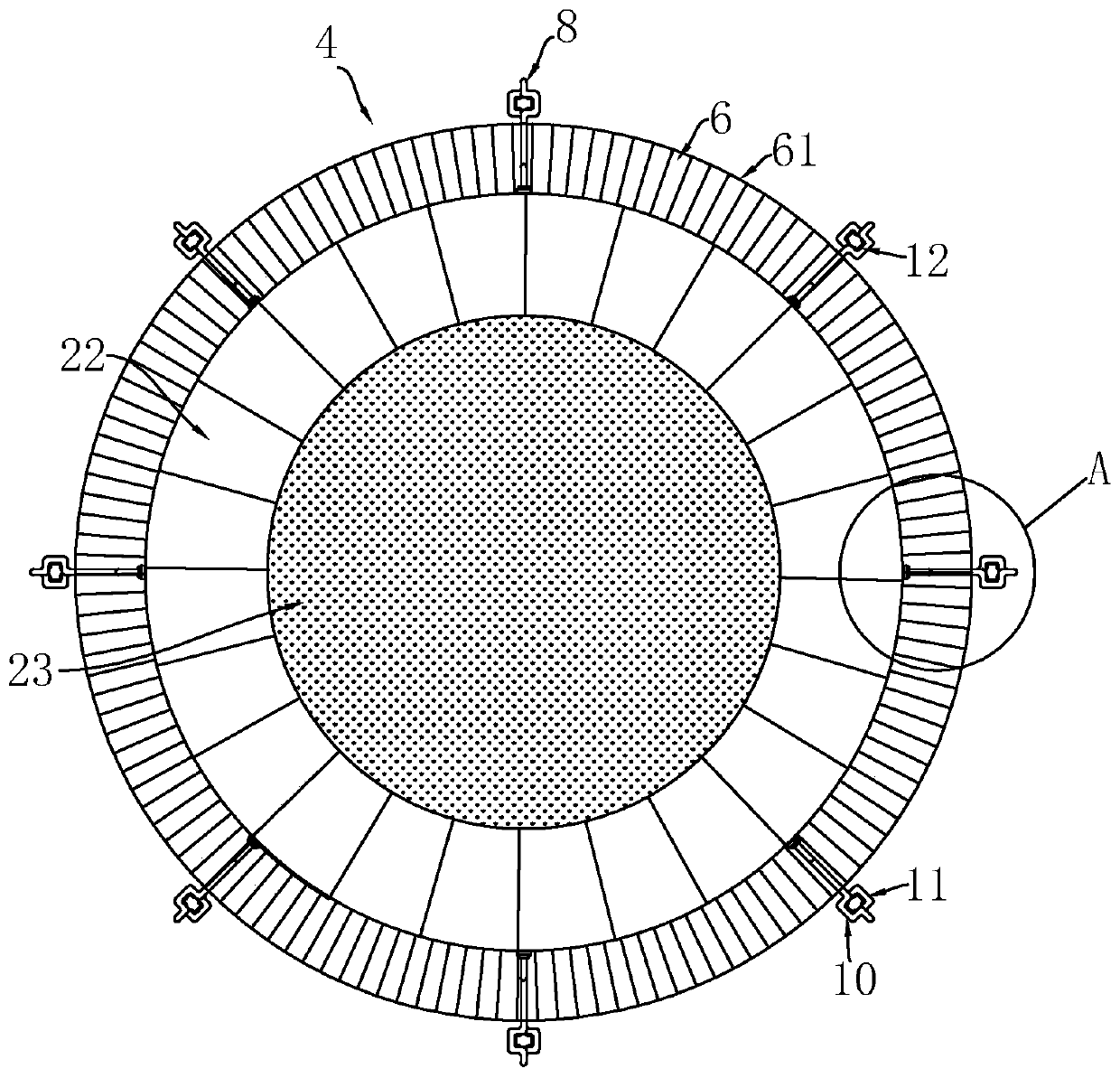 Firefightingexhaust shaft structure with resting function