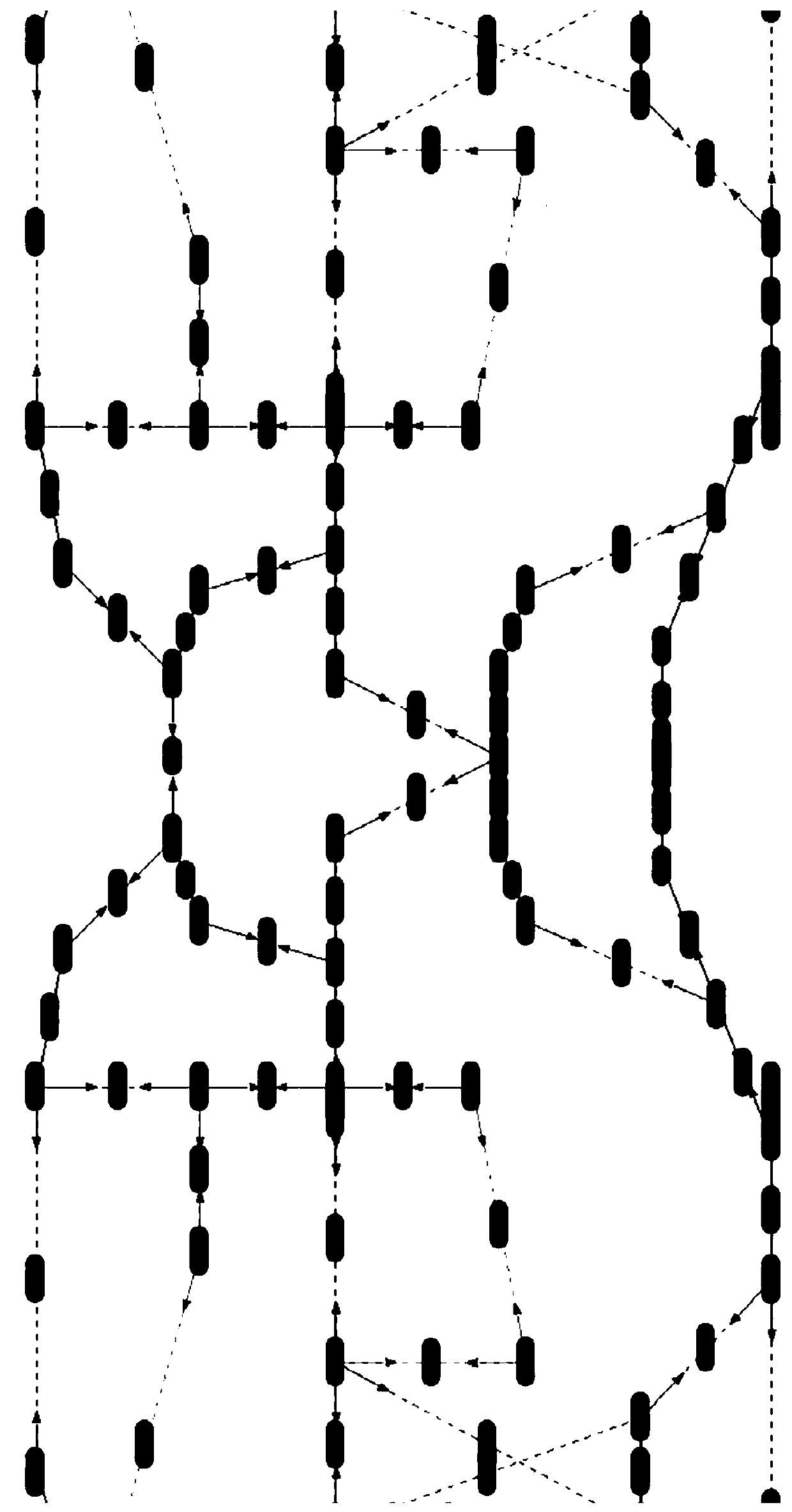 A pathfinding method for a simulated object, a method for building a scene, and a corresponding device