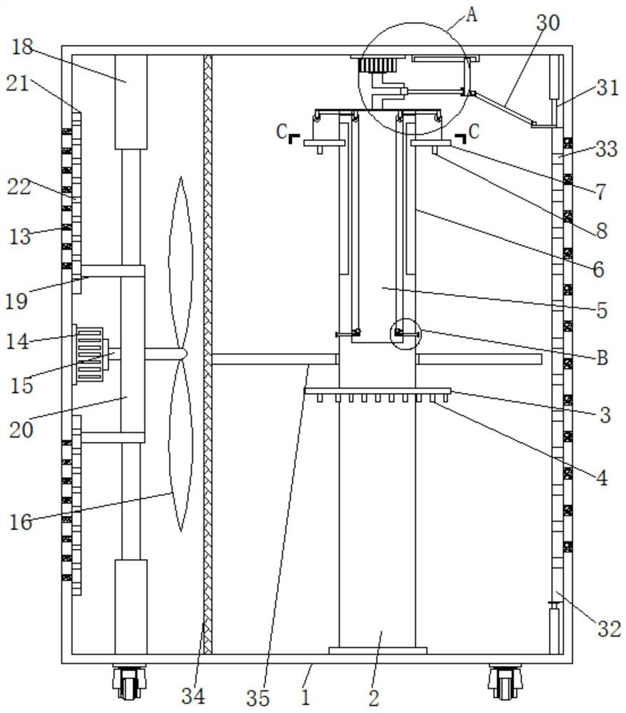 Clothes storage device for garment processing