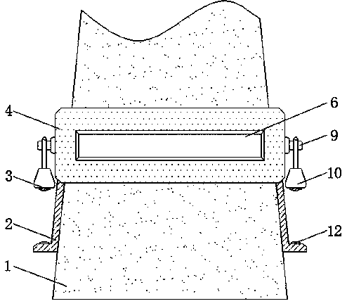 Safety early warning device for composite material rod tower