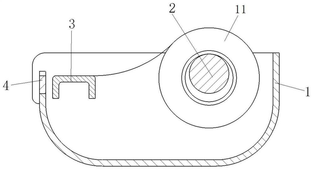 Safe medical adhesive tape cutter