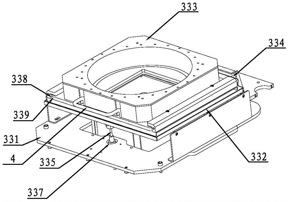 A kind of oblique drawing component for 3d printing device