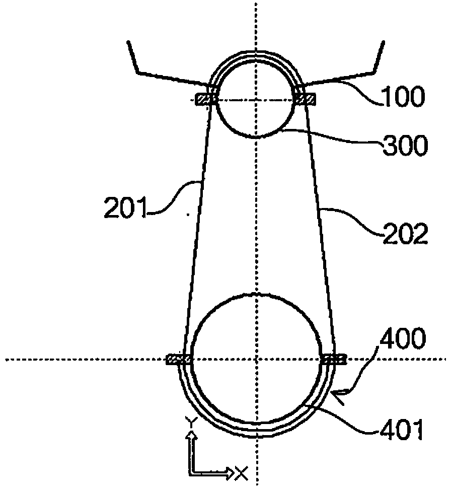 Airplane steering wheel force detecting device suitable for wire rope transmission