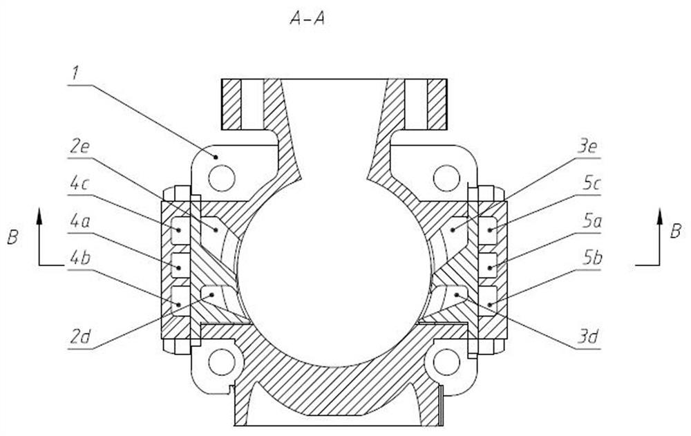 Compact long-path layered scavenging structure cylinder body