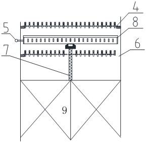 Liquid phase distribution control device and partition plate rectifying tower comprising same