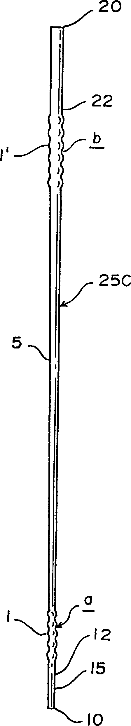 Golf club shaft having wave shaped reinforced part and making method thereof