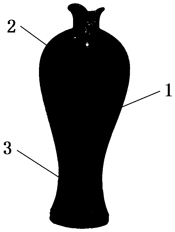 Method for making willow-leaf-shaped vase Jun porcelain artware