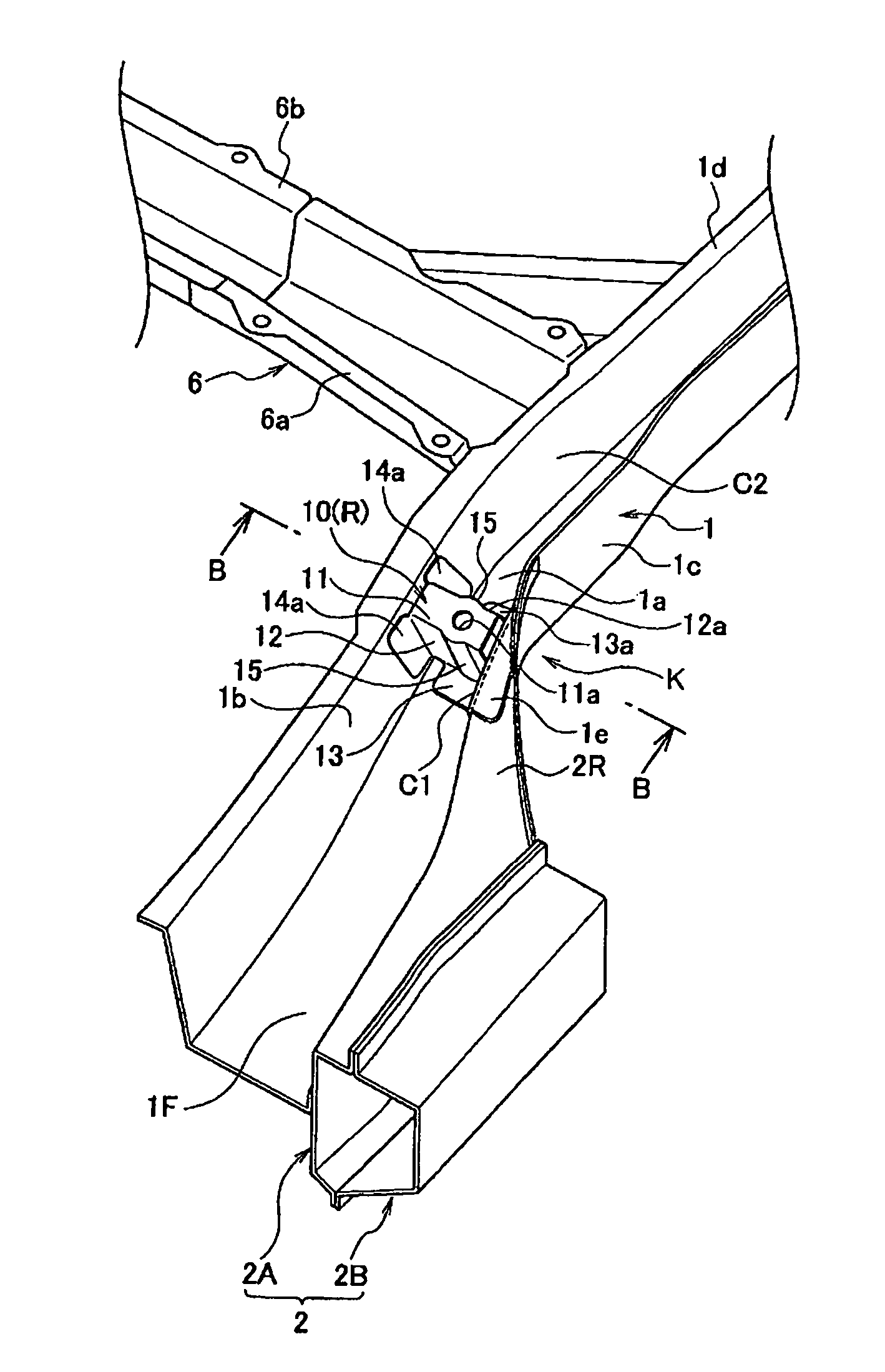 Rear structure of a vehicular body