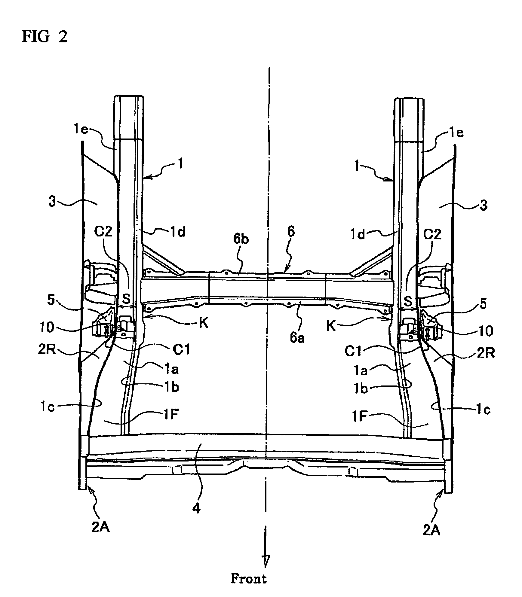 Rear structure of a vehicular body