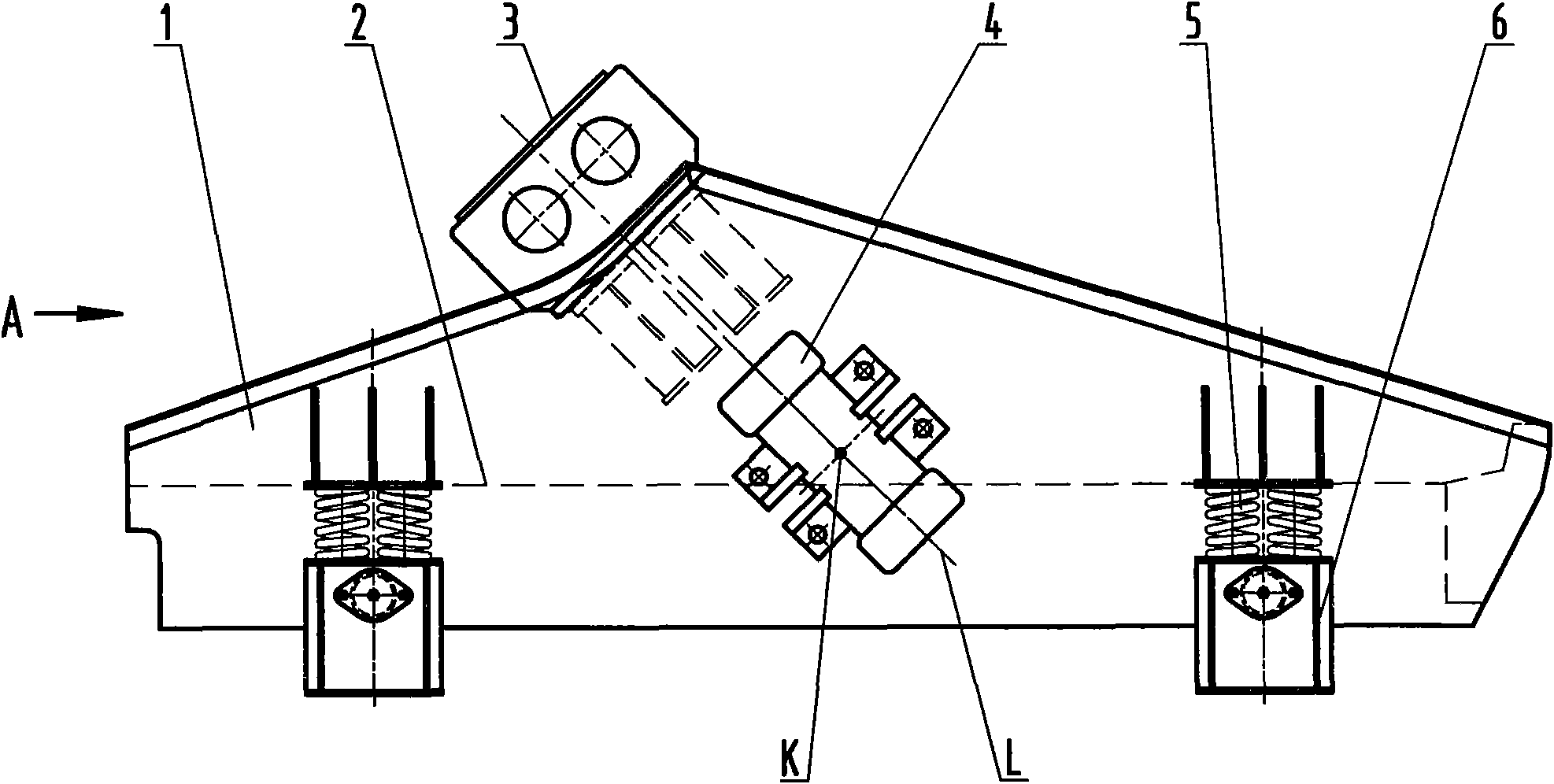 Vibrating screen with spiral track