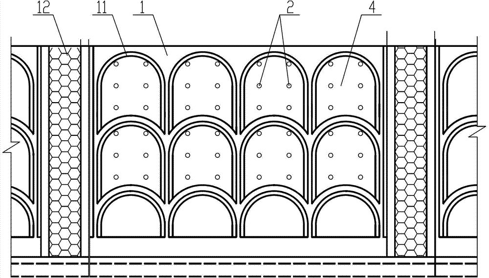 Firm structure for preventing and controlling freeze-thaw collapse of side slope in cold region and construction method for firm structure