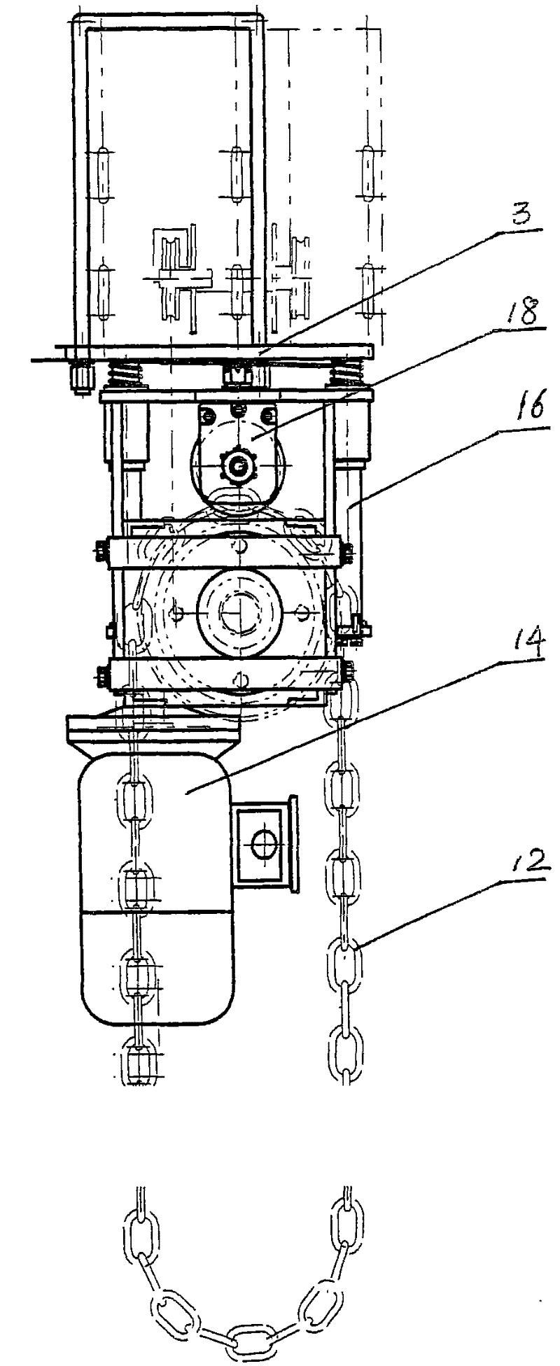 Multifunctional hoisting bisecting stage act curtain towing mechanism