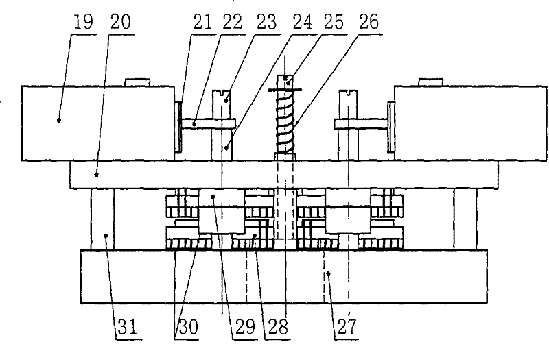 Multifunctional hoisting bisecting stage act curtain towing mechanism