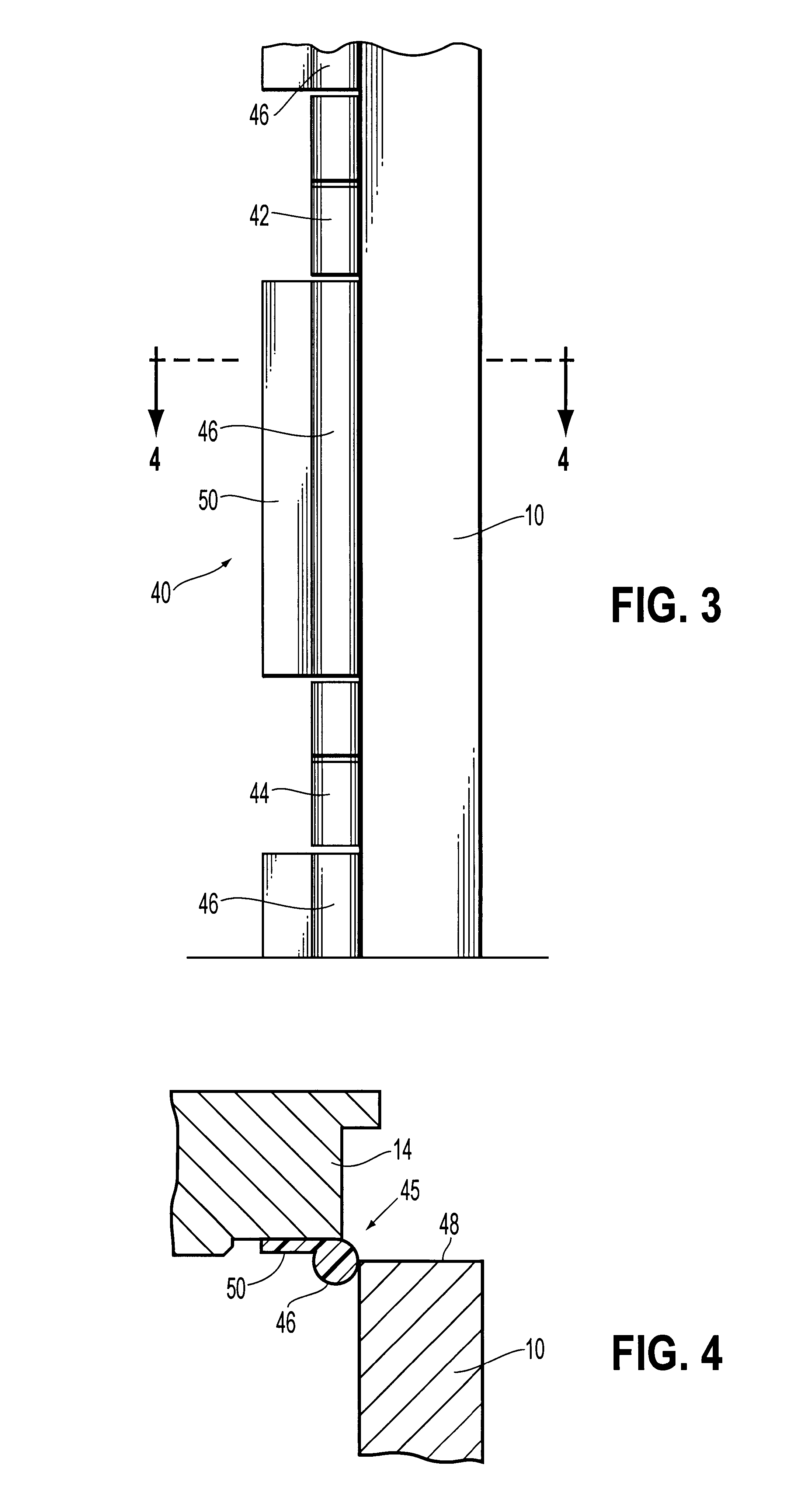 Mechanical safety device for a door pivotally mounted on a frame