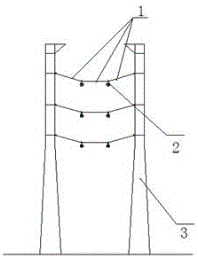 Three-pipe type flexible composite insulated cross arm