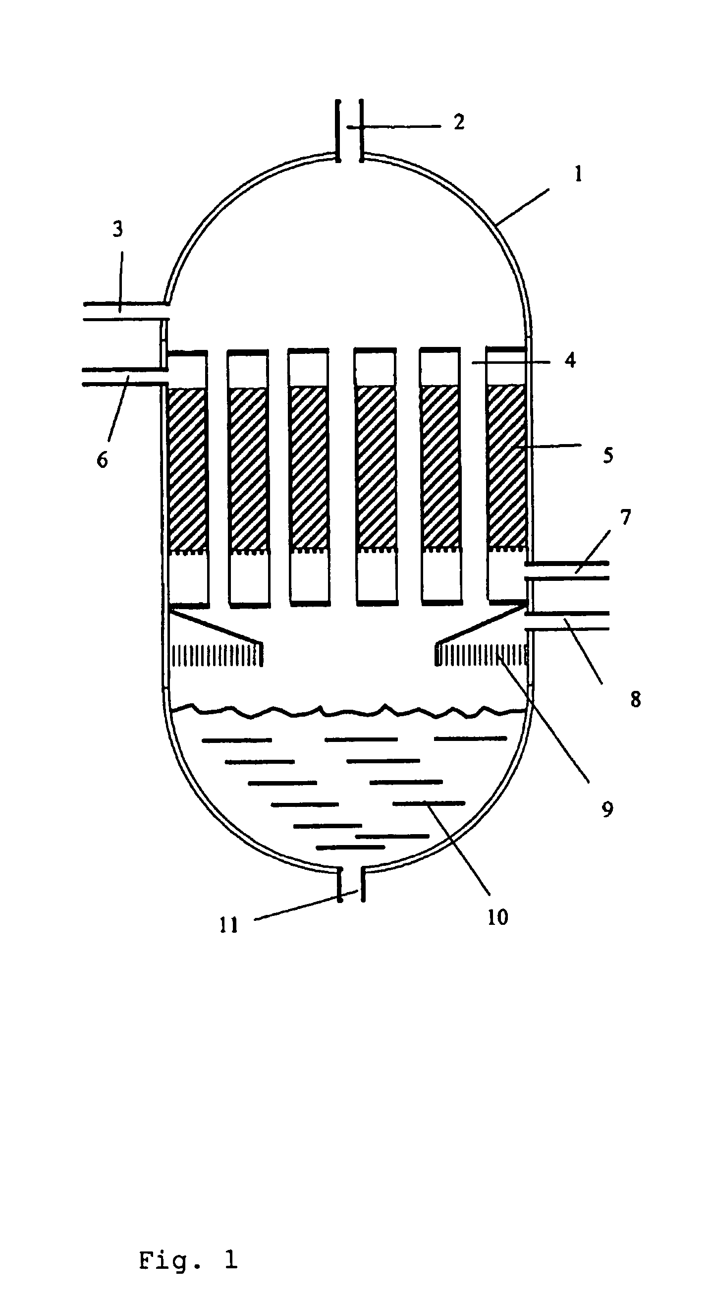 Process for cooling an exothermic reaction zone and reactor unit