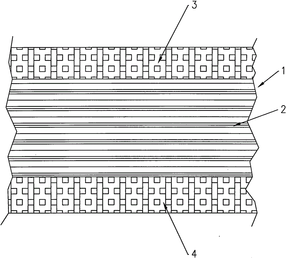 Railroad transport crawler belt equipment non-overrun device cloth layer rubber bearing body