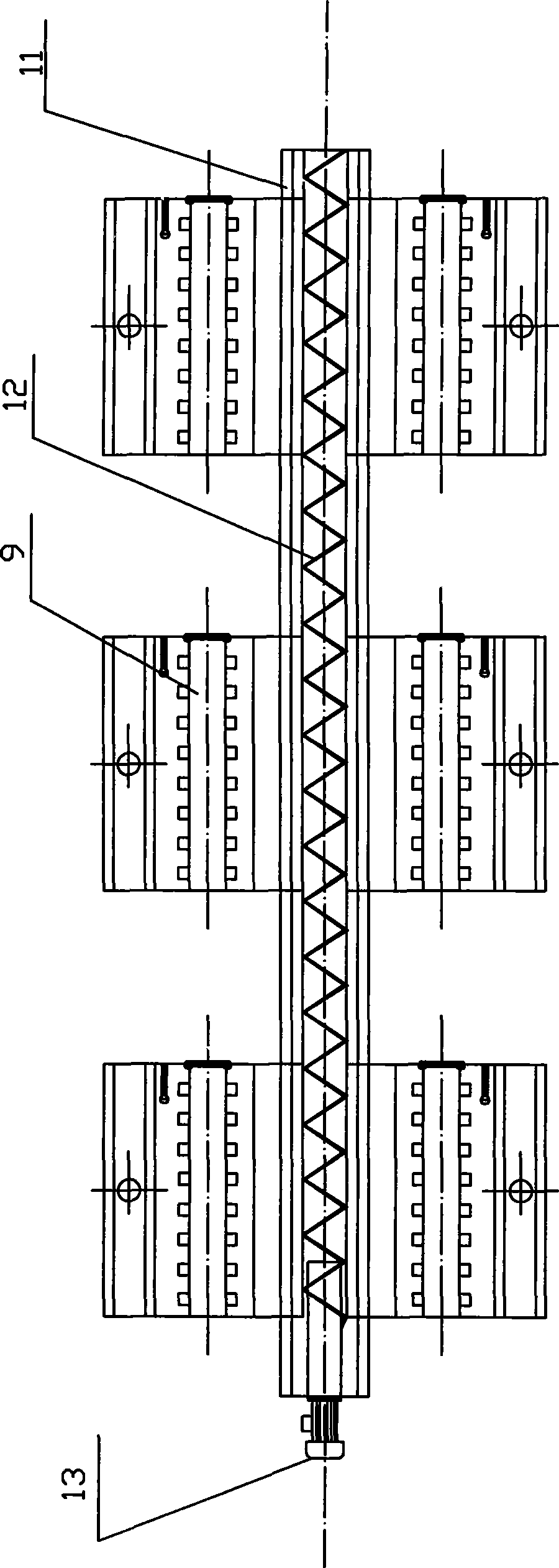 Centralized processor for iron shaving in ball-grinding feed liquid