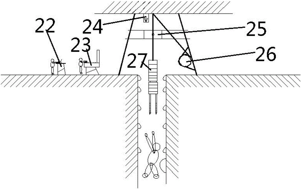 Deep-well rescuing device