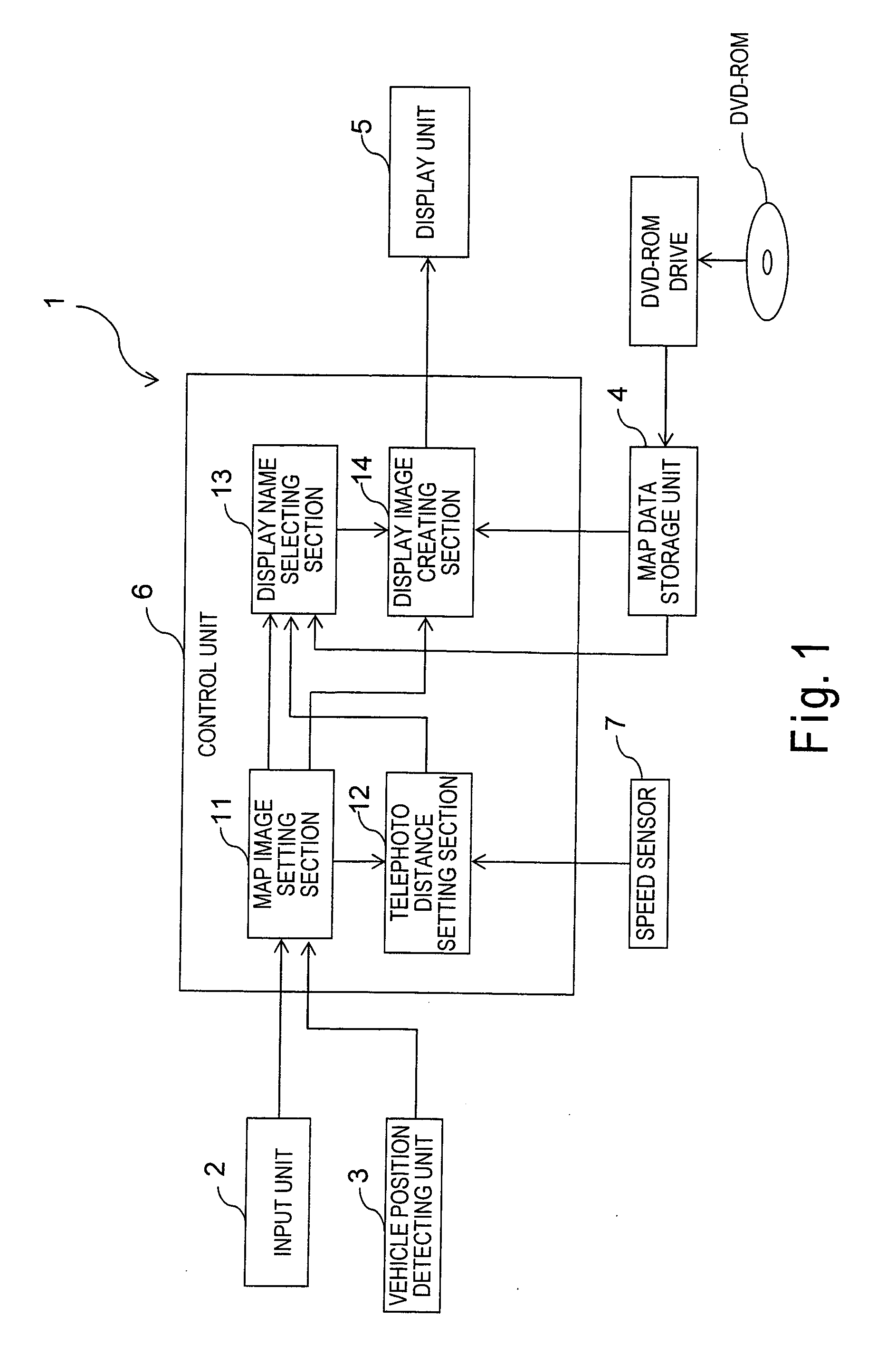 Map image display device