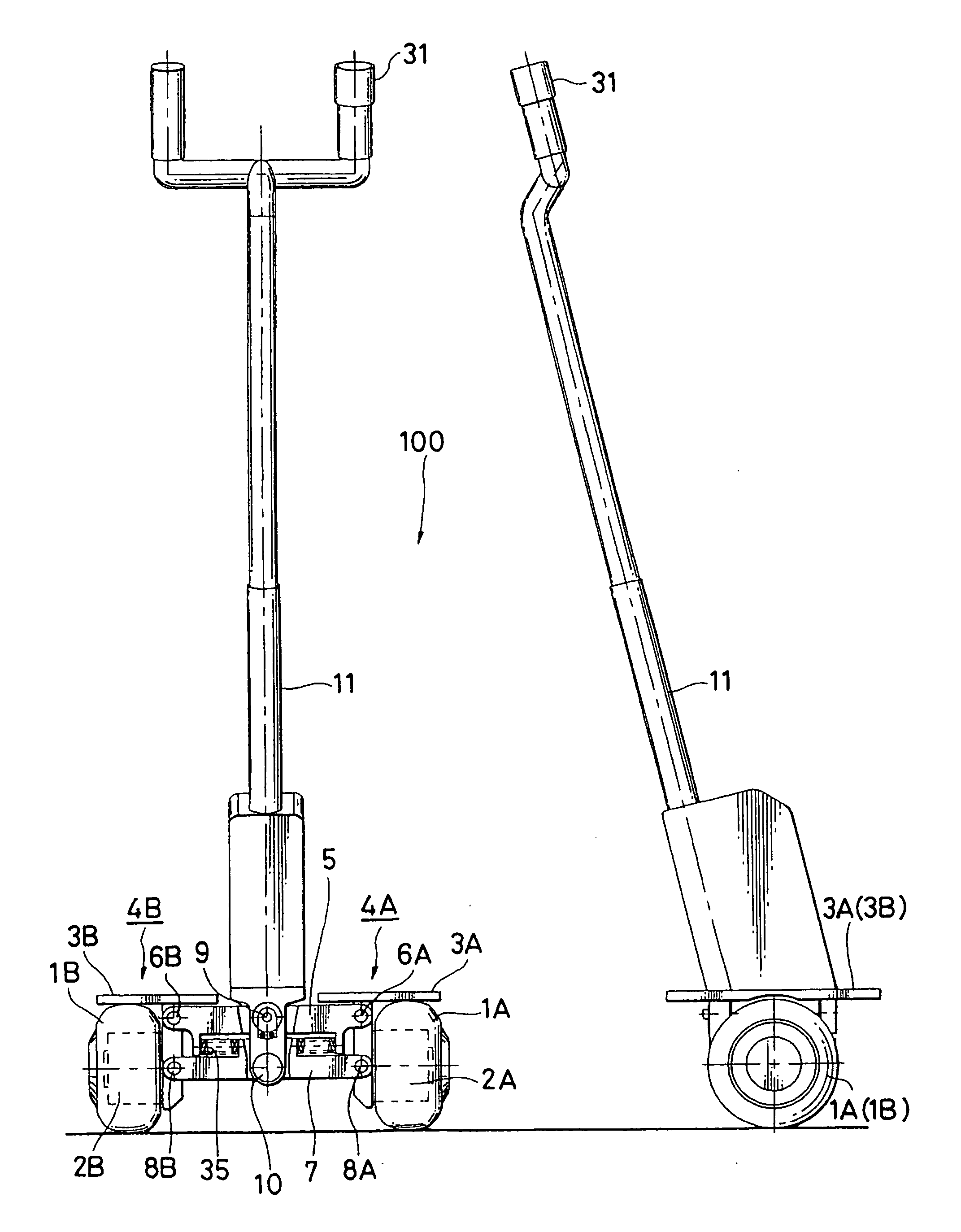 Traveling apparatus and method of controlling the same