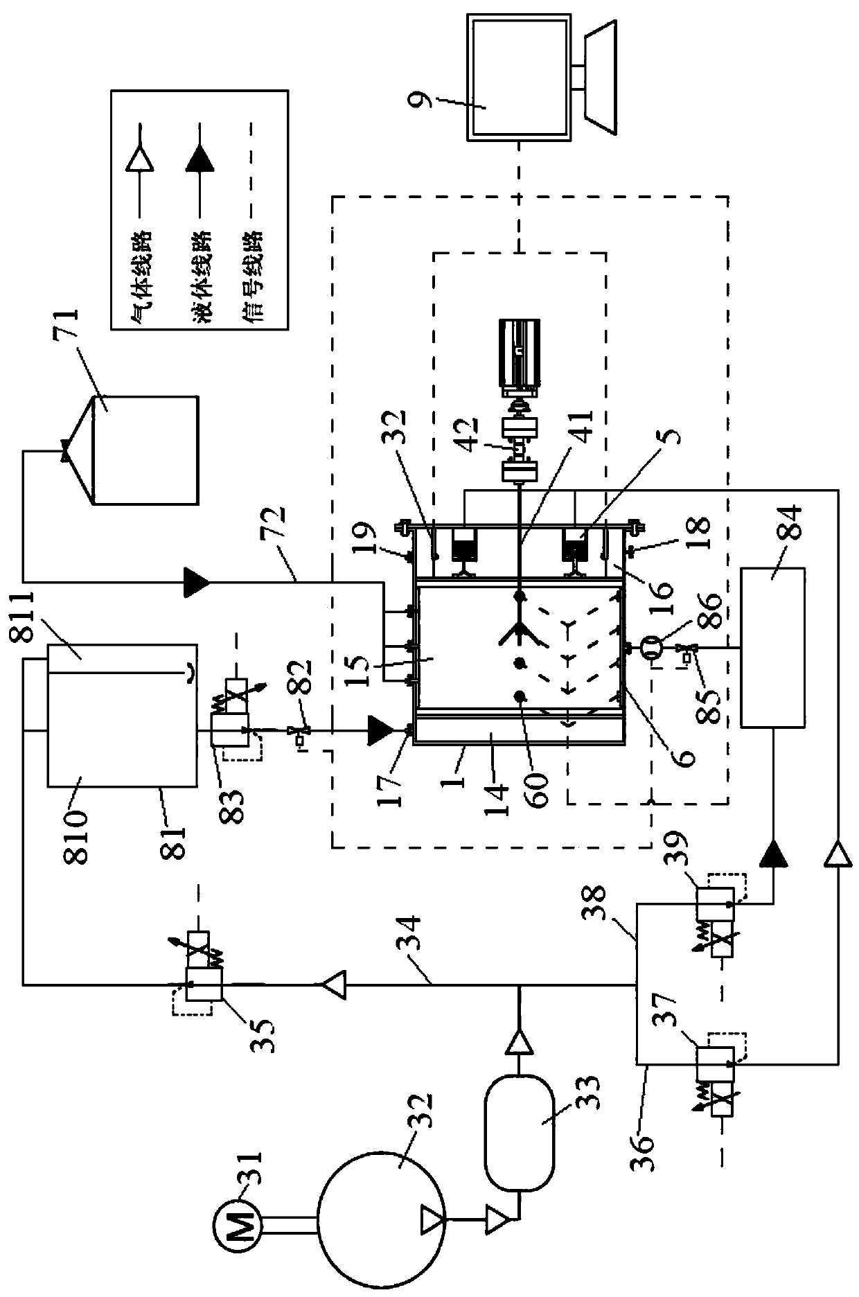 Multi-working-condition earth pressure balance shield muck workability test simulation test system