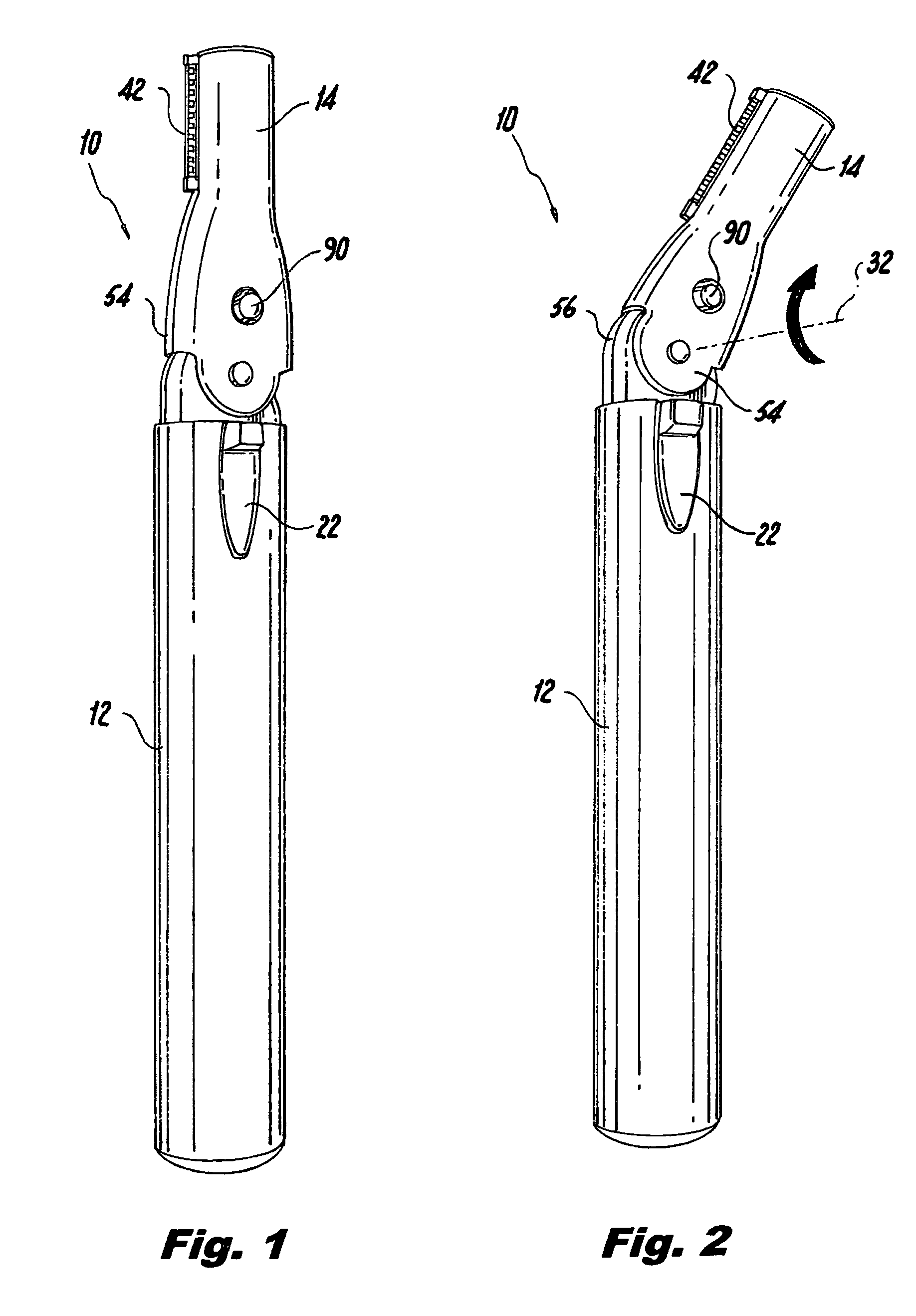 Hair clipper with pivot head