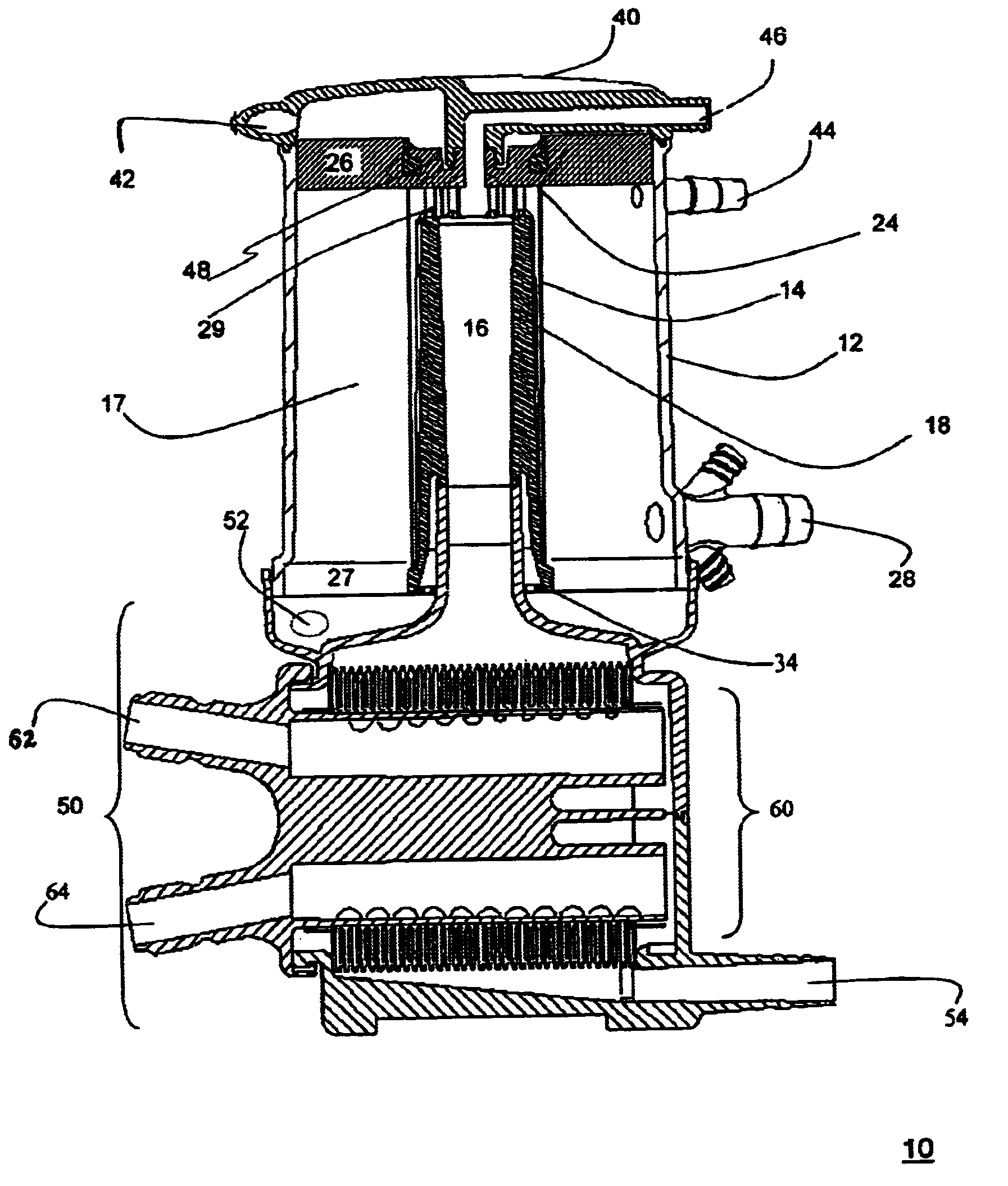 Fluid oxygenator with access port