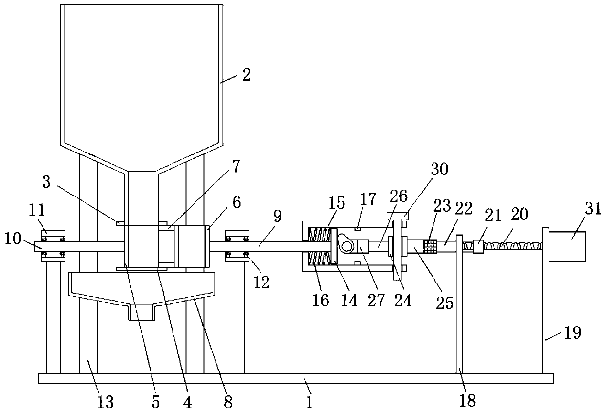 Feeding device for alkyd resin ship paint production