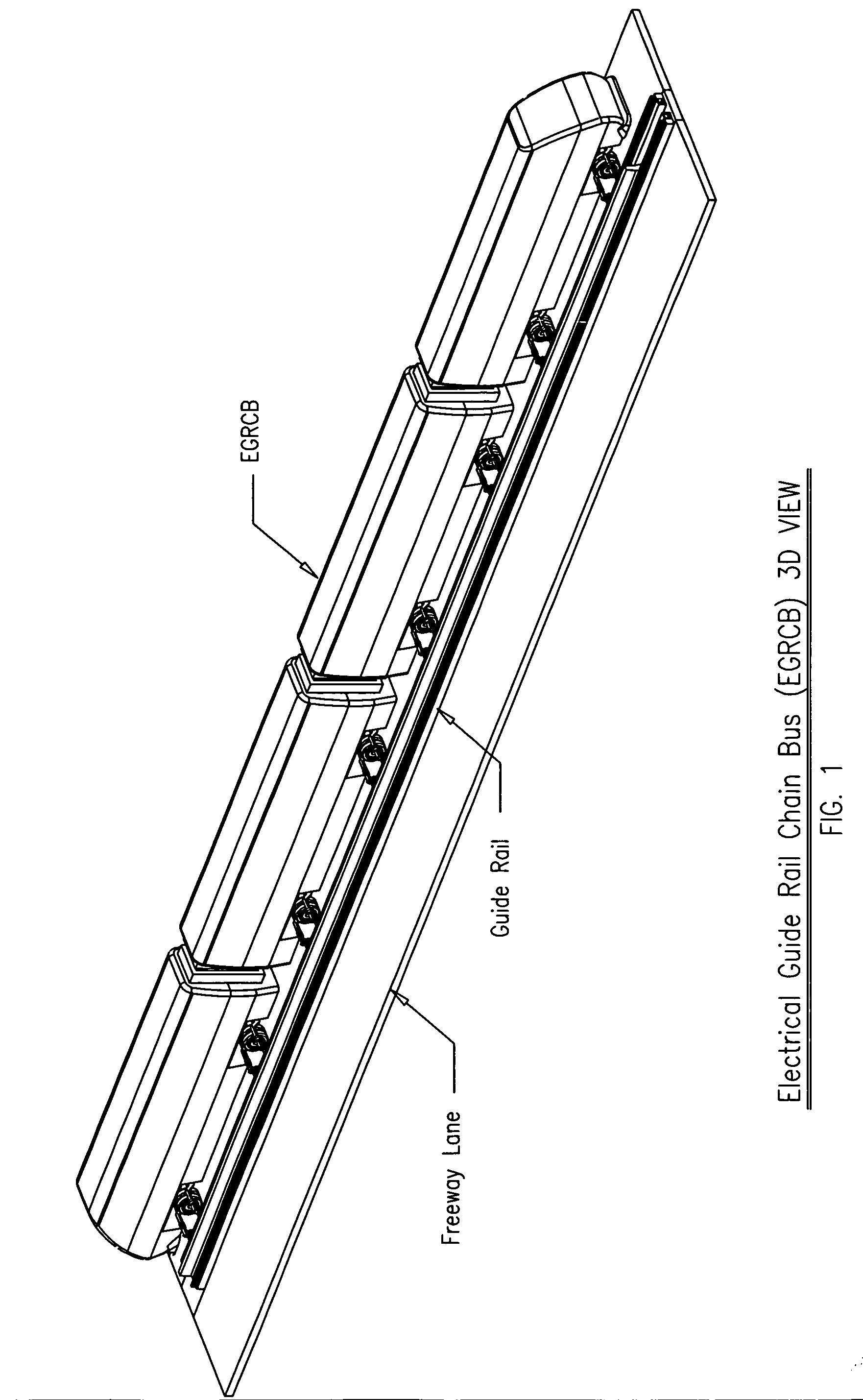 Electrical guide rail chain bus