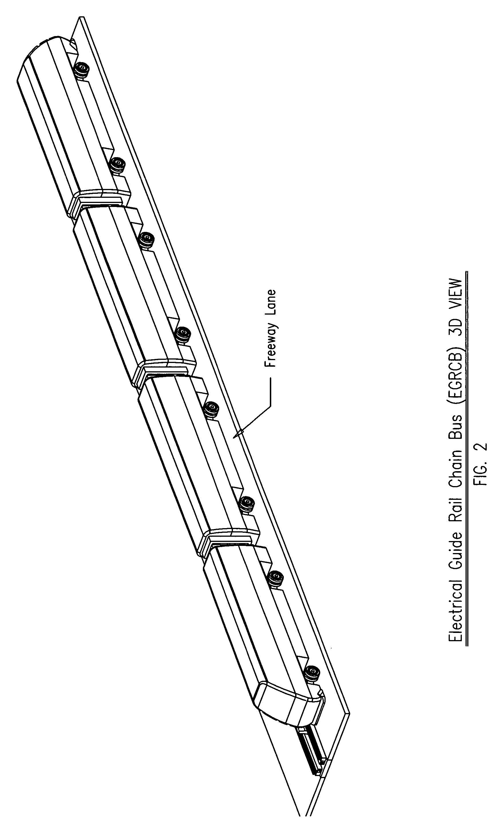 Electrical guide rail chain bus